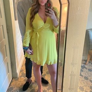 Neon wrap dress
